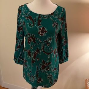 Ann Taylor 3/4 sleeve top size M